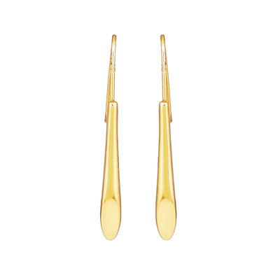 Estele Gold Plated Wand Drop Earrings