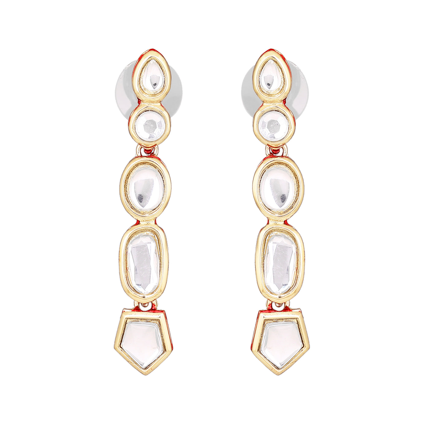 Designer Kundan Long Traditional Earrings For Women