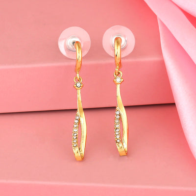 Estele Gold Plated Hanging taffy Dangle Earrings for women