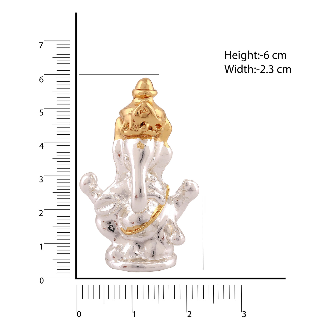 Estele Gold & Rhodium Plated Holy Ganesh Idol (2TN)