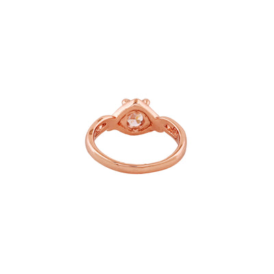 Estele Rose Gold Plated Gorgeous Finger Ring with Austrian Crystals for Women