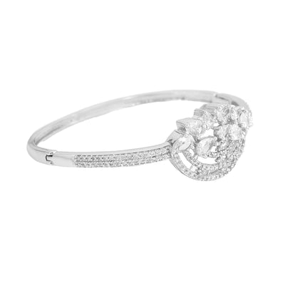 Estele Eternal Shine: Timeless American Diamond Bracelet with Shining Rhodium Finish for Women– Ultra-Lightweight & Comfort Fit for Sophisticated Charm