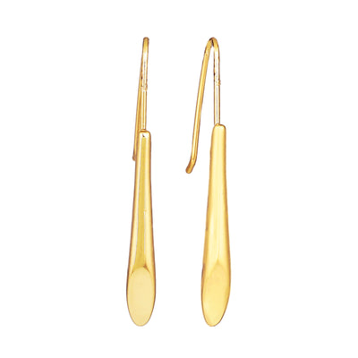 Estele Gold Plated Wand Drop Earrings