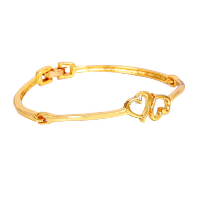 Estele gold plated Heart shape Design Bracelet for women