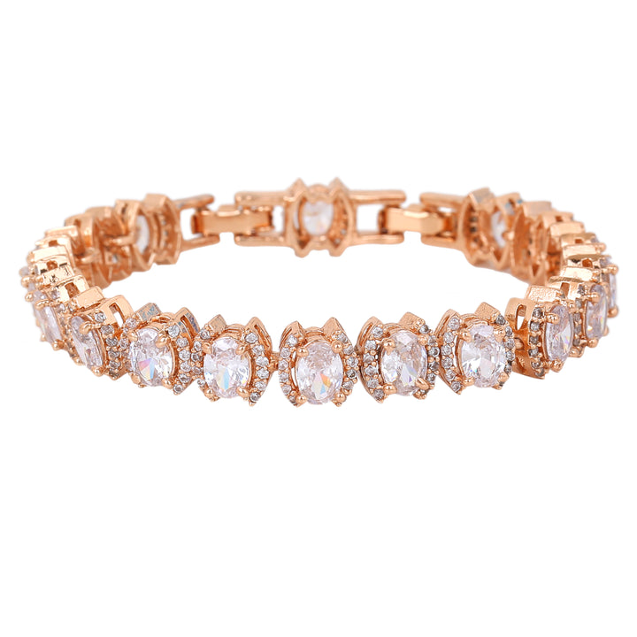 Estele Rose Gold Plated Sparkling Bracelet for Women