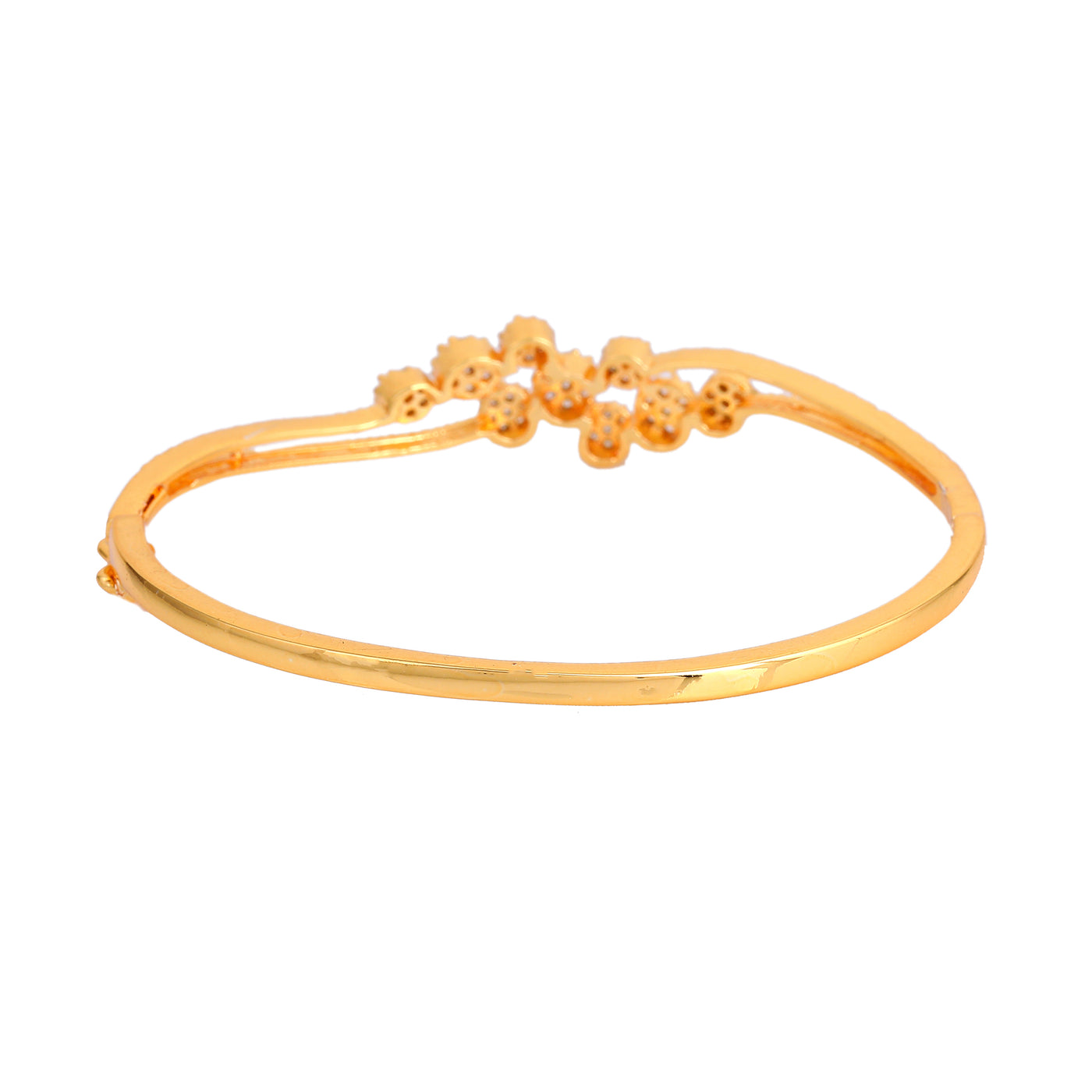 Estele Vogue Radiance | Sleek & Stylish Gold Plated White American Diamond Bracelet for Girls & Women – A Must-Have for Modern Elegance