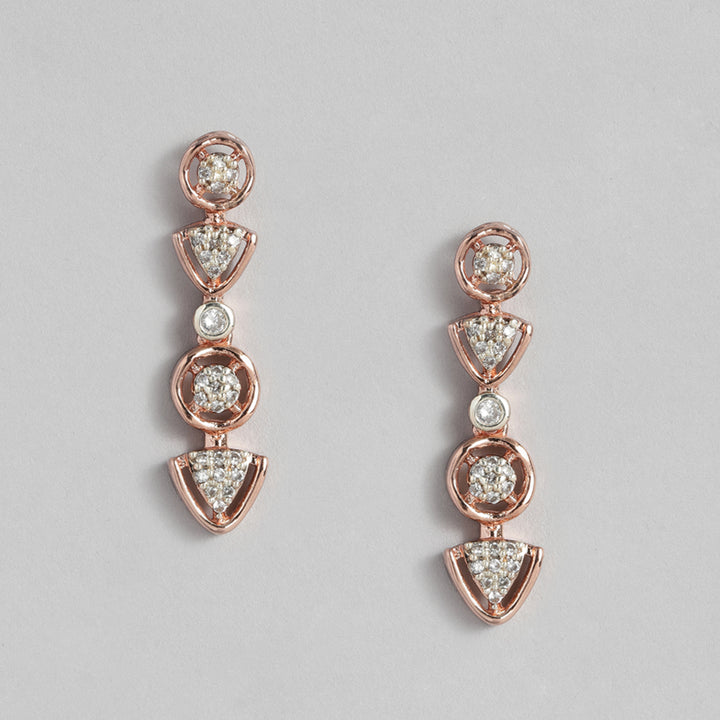 Estele Rose Gold Plated CZ Gorgeous Necklace Set for Women