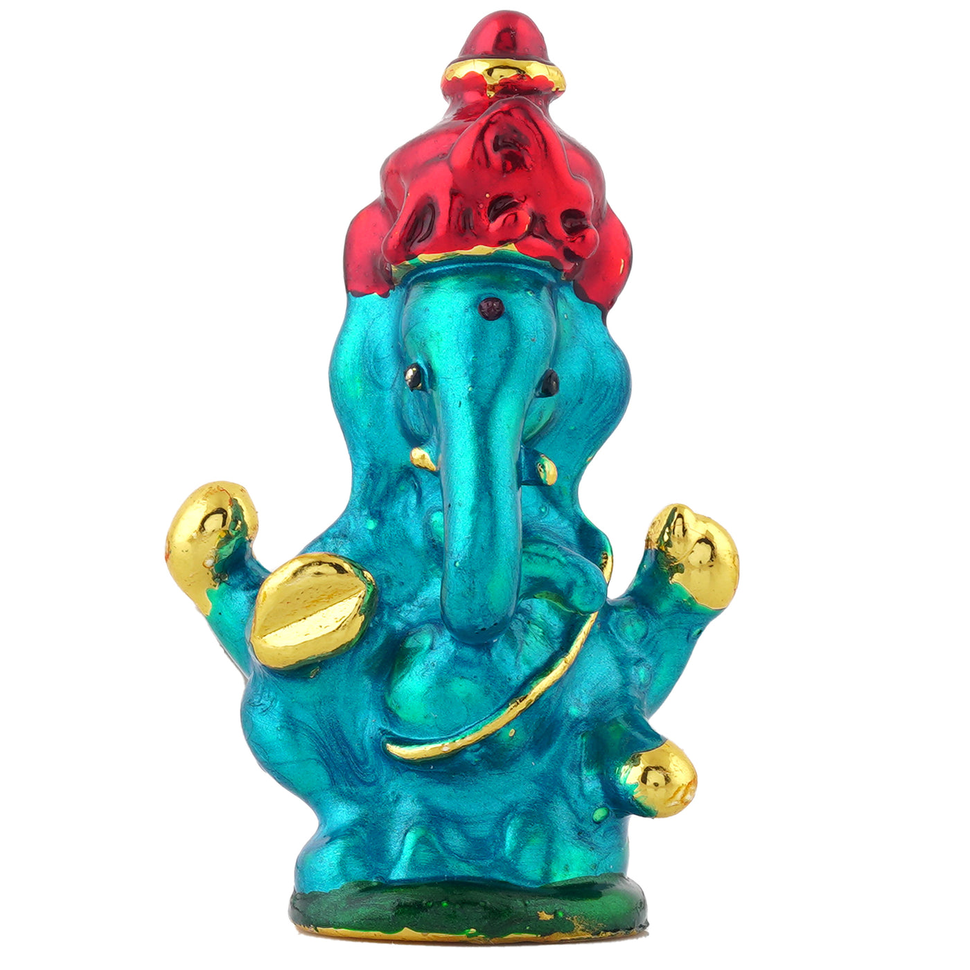 Estele Gold Plated Divine Ganesh Idol (Enamel)