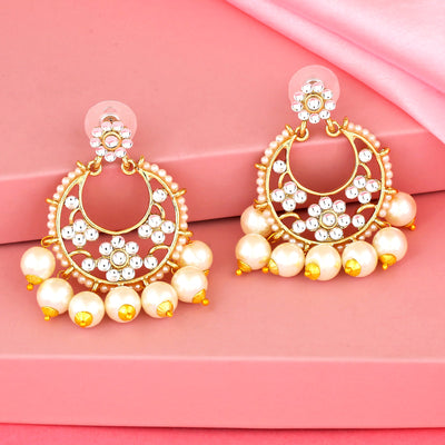 Kundan And Pearls Traditional Earring