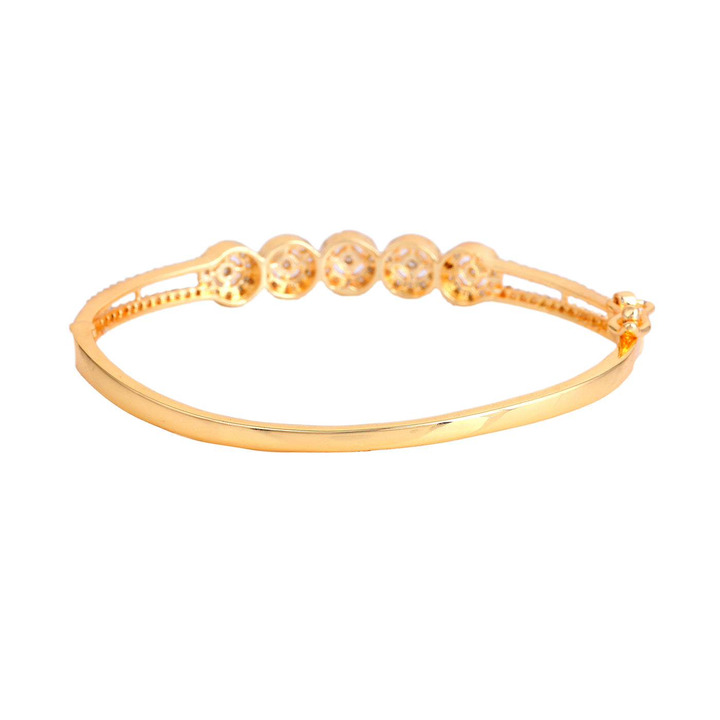 Estele Eternal Radiance: Delicate & Lightweight American Diamond Bracelet with Glossy Gold Plated for Women– A Statement of Luxury & Grace