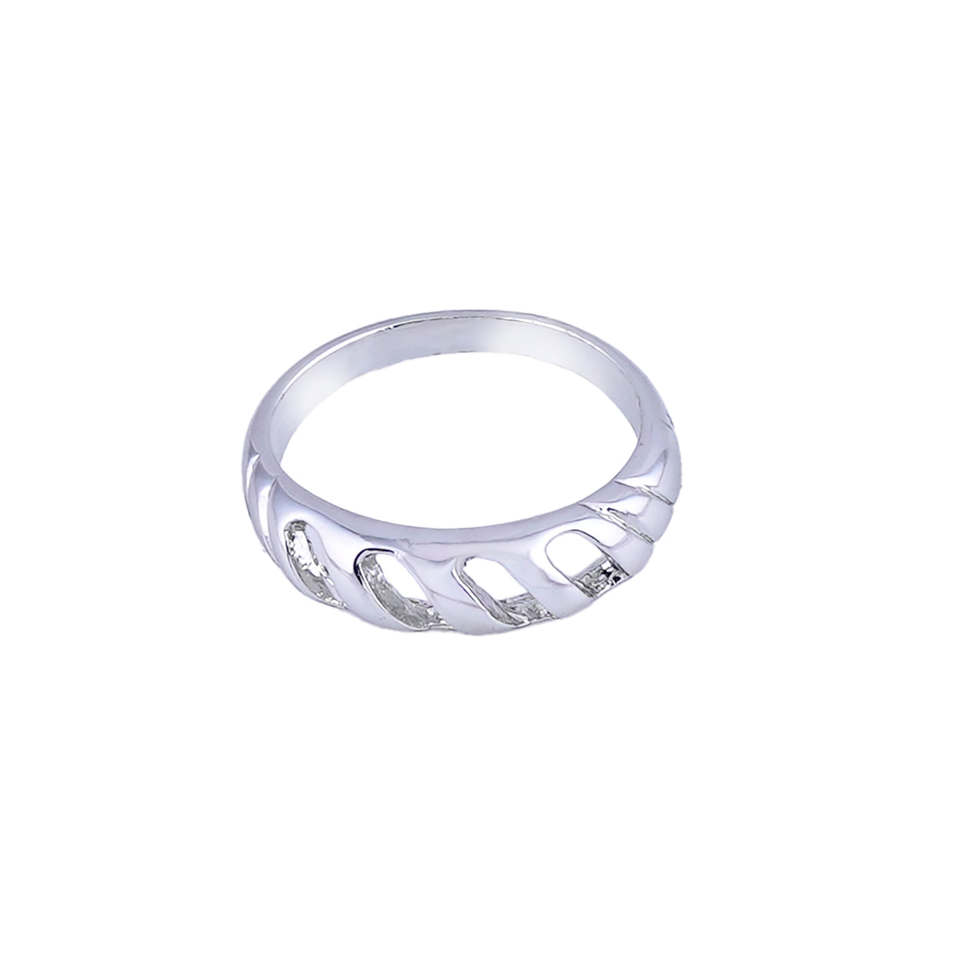 Estele Rhodium Plated Stunning Finger Ring for Women