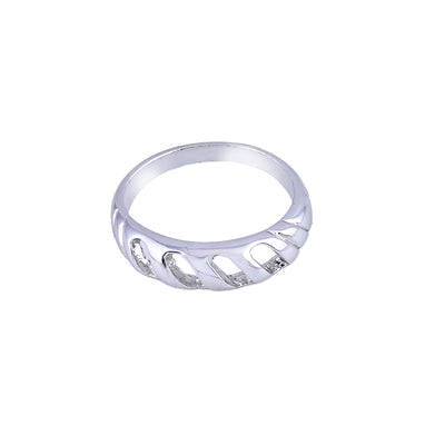 Estele Rhodium Plated Stunning Finger Ring for Women