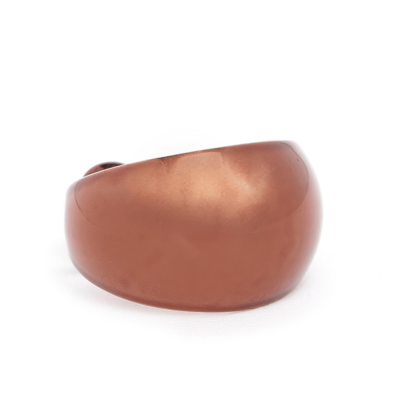 Estele Chocolate Brown Plated Charming Petite Chunky Hoop Earrings for Women