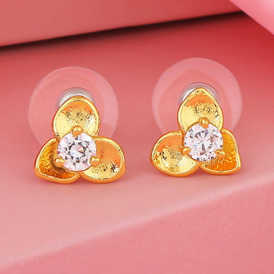 Estele Gold plated Earrings with Fancy Austrian Crystal_one size for women