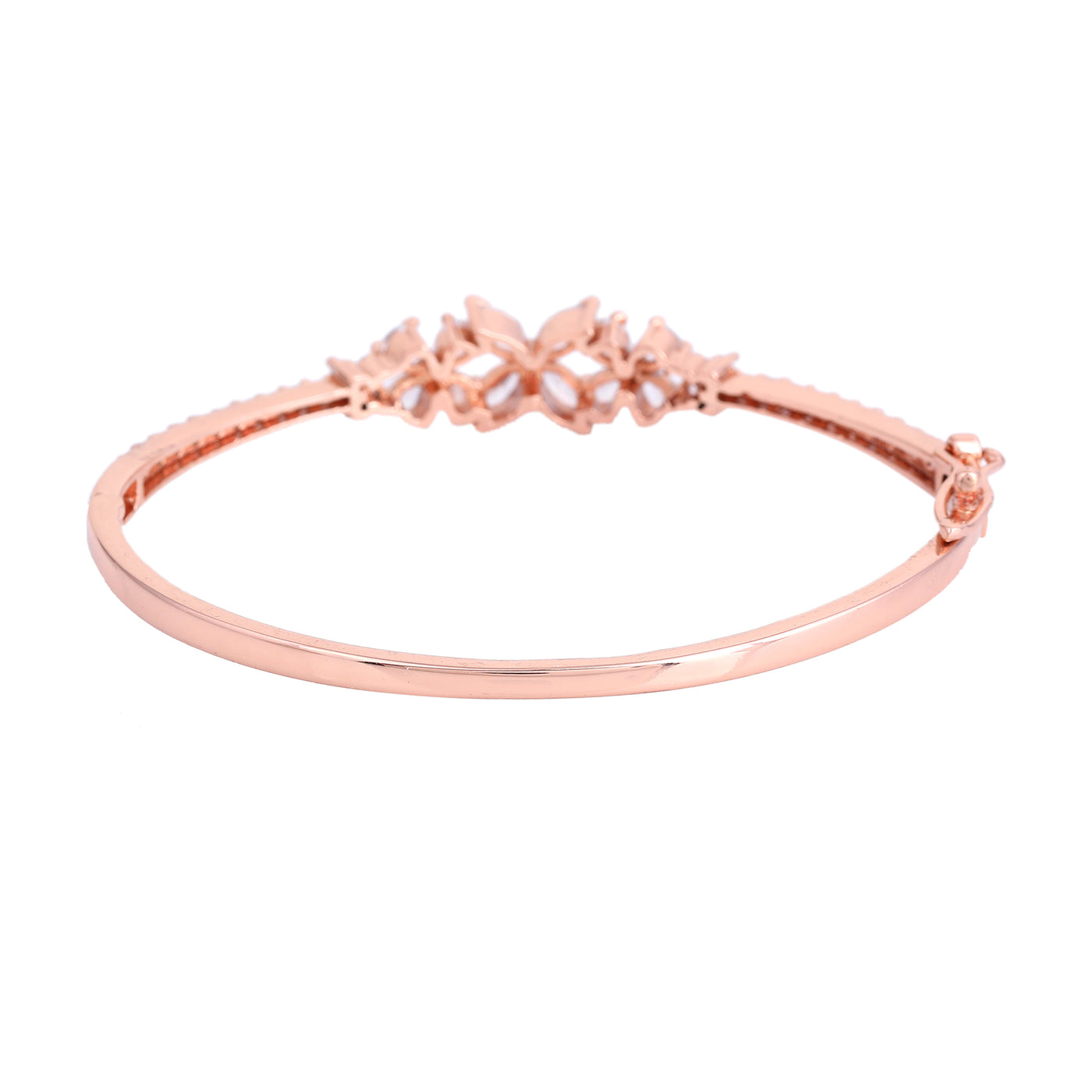 Estele Luminous Luxe: Exquisite American Diamond Bracelet with Premium Rosegold Finish for Women – Ultra-Lightweight & Comfort Fit for Timeless Elegance