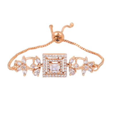 Estele Rose Gold Plated CZ Beautiful Bracelet for Women