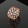 Estele Rose Gold Plated Mesh Designer Finger Ring for Women