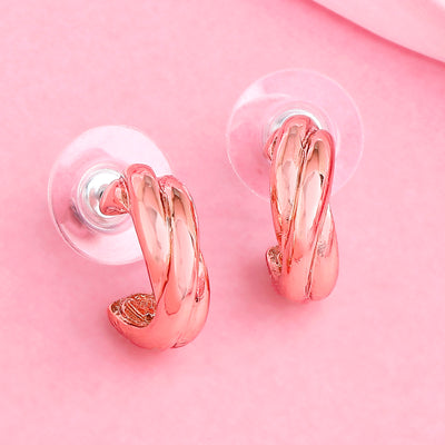 Estele Rose Gold Plated Fancy designer Stud Earrings for Women