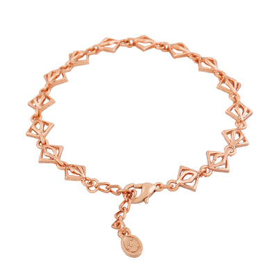 Estele Rose Gold Plated Geometric Designer Bracelet for Women