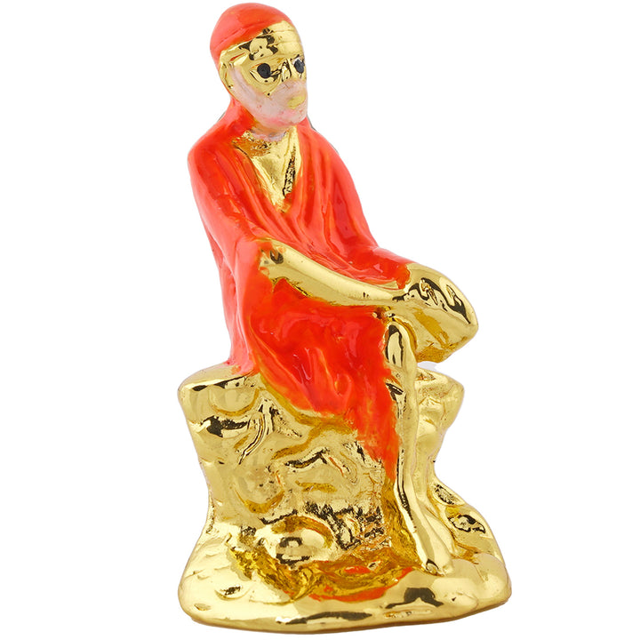 Estele Gold Plated Enamel Lord Sai Baba Idol