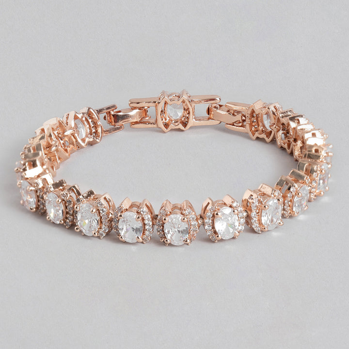 Estele Rose Gold Plated Sparkling Bracelet for Women
