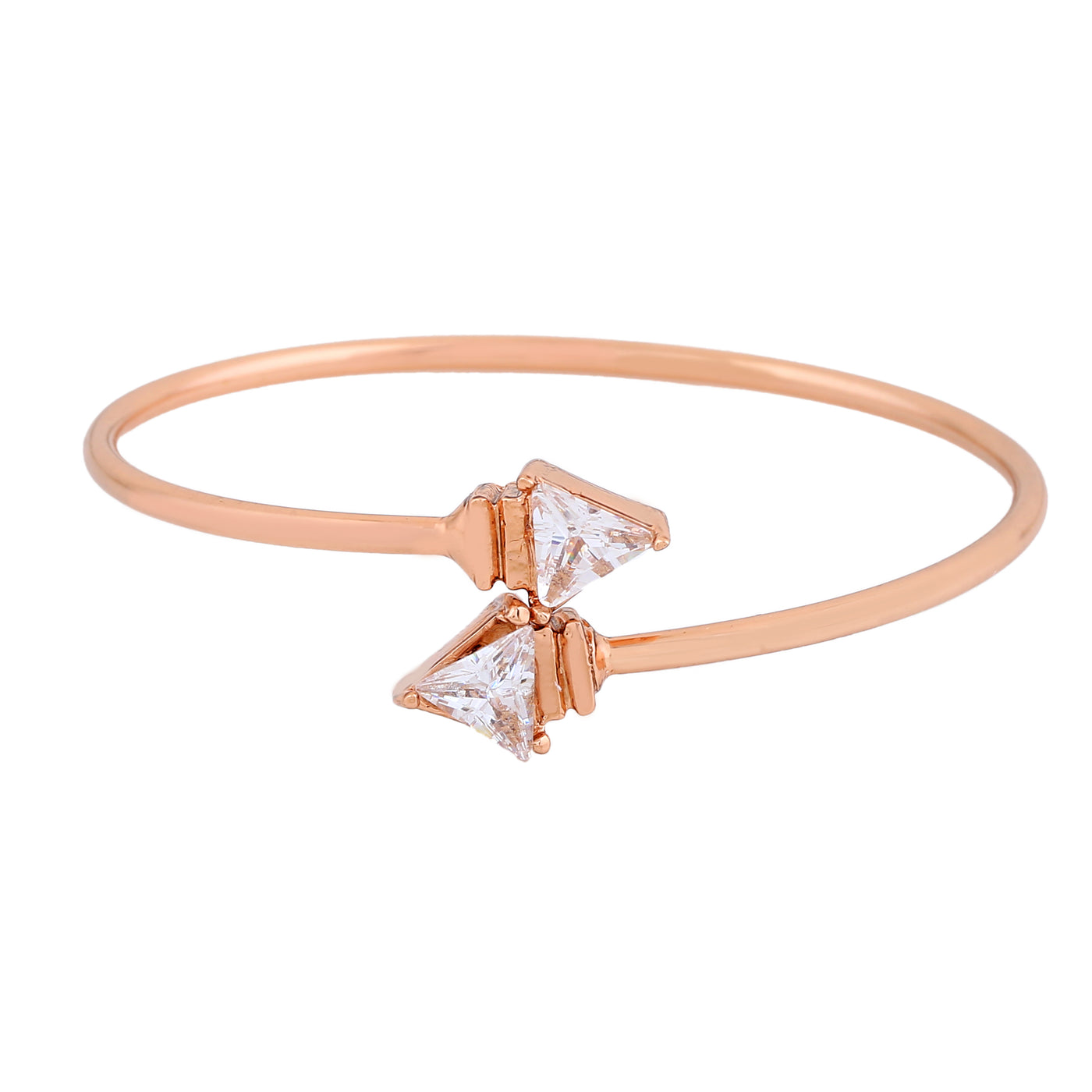 Estele Rose Gold Plated Dazzling Bracelet with Crystals for Women