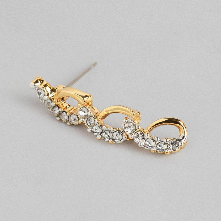 Estele Gold Plated Sparkling Necklace Set with Austrian Crystals for Women