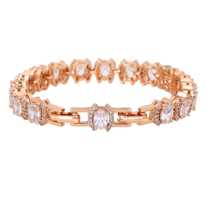 Estele Rose Gold Plated Sparkling Bracelet for Women