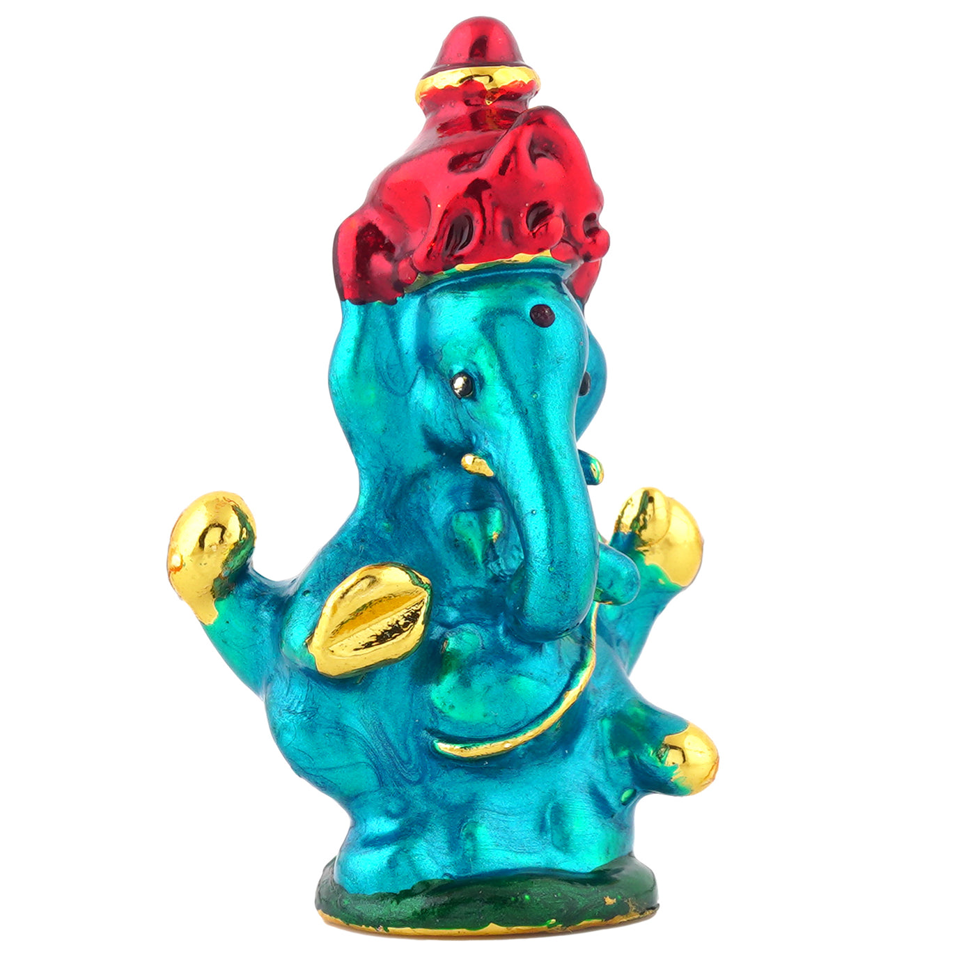 Estele Gold Plated Divine Ganesh Idol (Enamel)