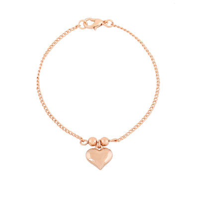 Estele Rose Gold Plated Heart Shaped Bracelet for Women