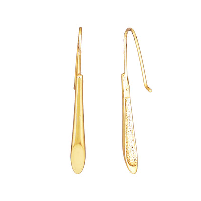 Estele Gold Plated Wand Drop Earrings