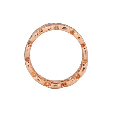Estele Rose Gold Plated Mesh Designer Finger Ring for Women
