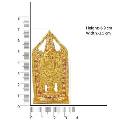 Estele Gold Plated Lord Venkateshwara (Tirupathi Balaji) Idol (BG - with stones)