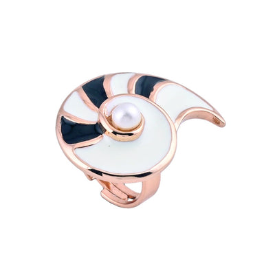 Estele Rose Gold Plated Stunning Finger Ring for Women