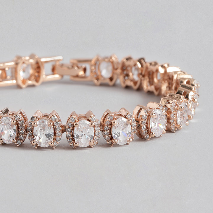 Estele Rose Gold Plated Sparkling Bracelet for Women