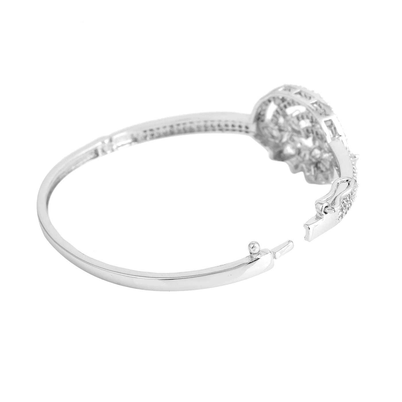 Estele Eternal Shine: Timeless American Diamond Bracelet with Shining Rhodium Finish for Women– Ultra-Lightweight & Comfort Fit for Sophisticated Charm