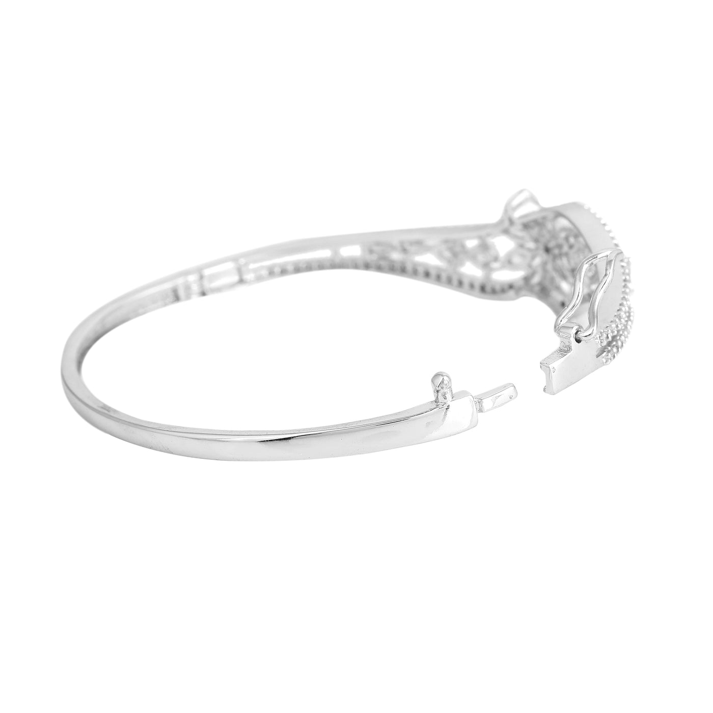 Estele Glowing Sophistication: Elegant American Diamond Bracelet with Classic Rhodium Finish for Women– Designed for Effortless Comfort & Timeless Charm