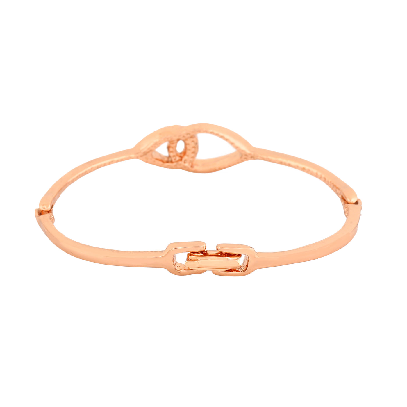 Estele Rose Gold Plated Leaf Designer Bracelet for Women