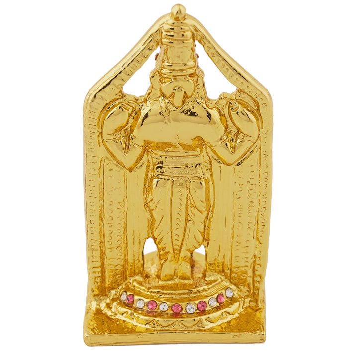 Estele Gold Plated Lord Venkateshwara (Tirupathi Balaji) Idol (BG - with stones)