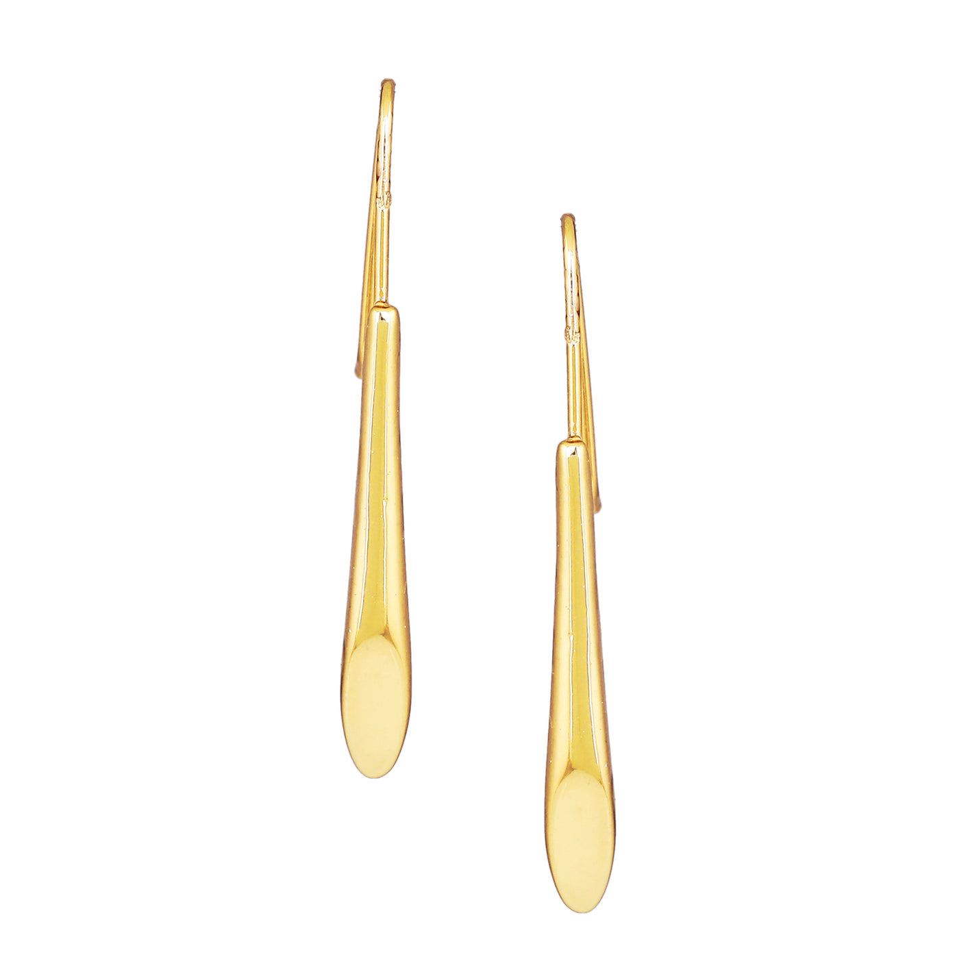 Estele Gold Plated Wand Drop Earrings