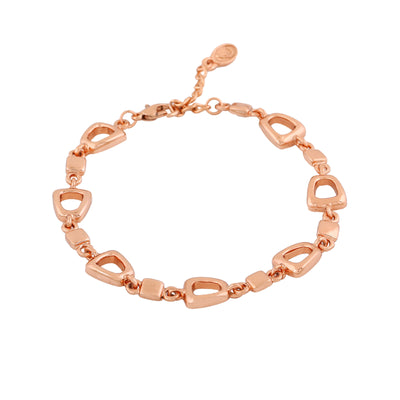 Estele Rose Gold Plated Geometric Designer Bracelet for Women