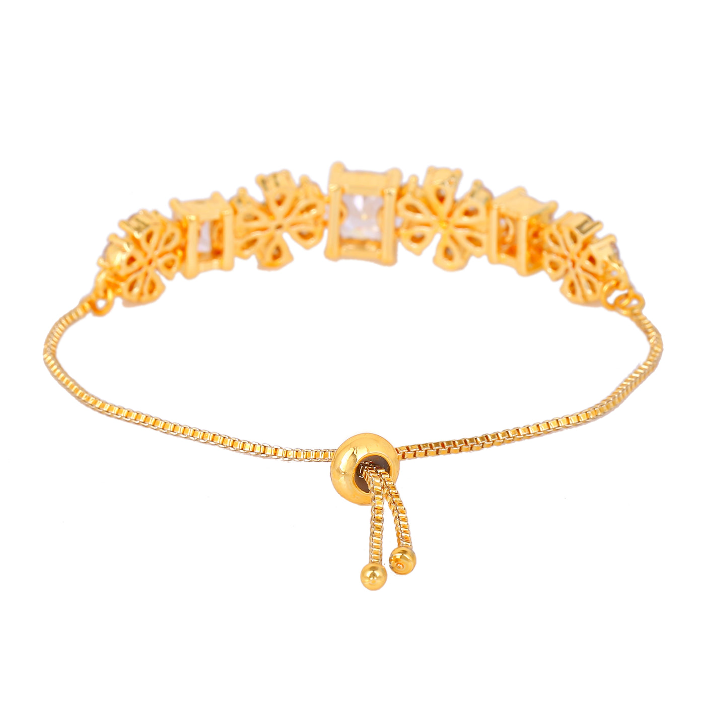 Estele Gold Plated CZ Fascinating Designer Bracelet for Women