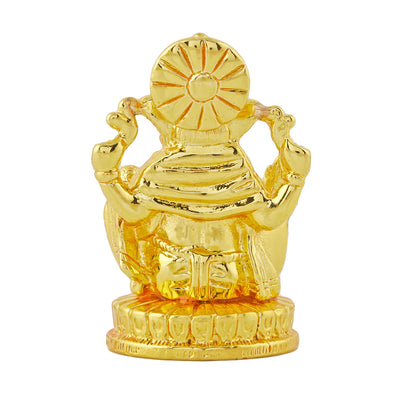 Estele Gold Plated Spiritual Lord Ganesh Idol for Gifts & House Warming/Home/Office Decors.