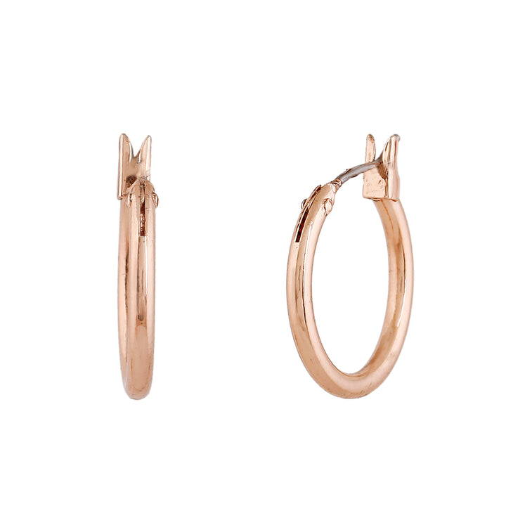 Estele Rose Gold Plated Classic Hoop Earrings for Women