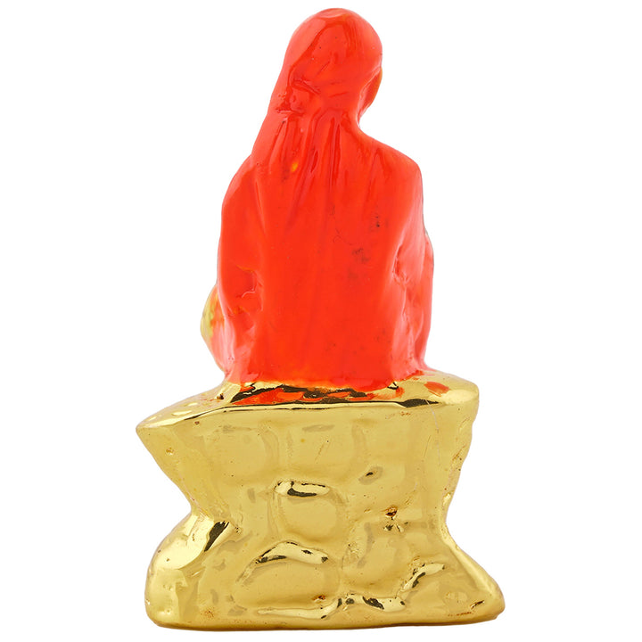 Estele Gold Plated Enamel Lord Sai Baba Idol