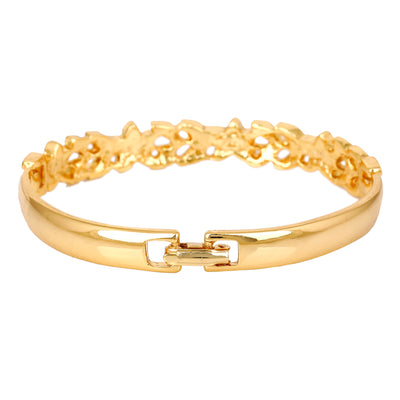 Estele Gold Plated Crystal Studded Bangle Bracelet for Girls and Women