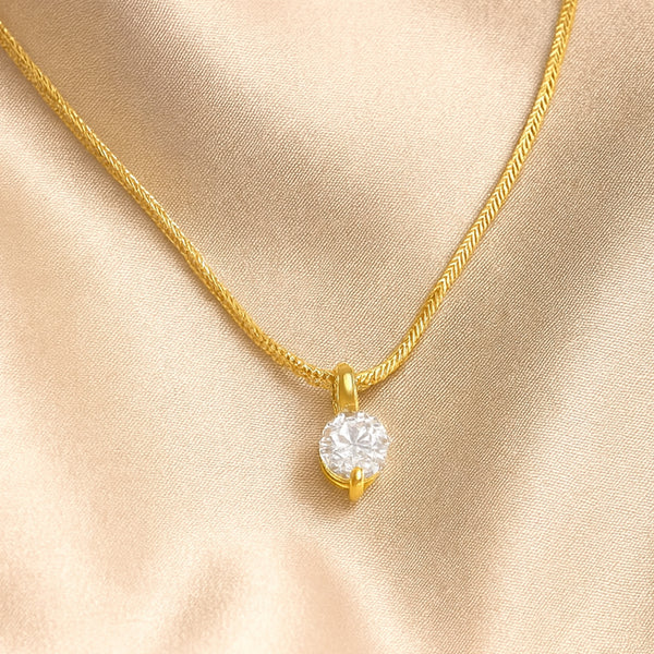 Valentine Gold Solitaire Pendant