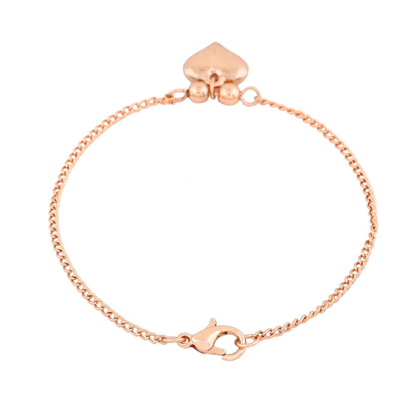 Estele Rose Gold Plated Heart Shaped Bracelet for Women