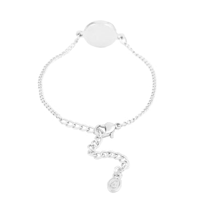 Estele Rhodium Plated Beautiful Bracelet With White Austrian Crystals for Women