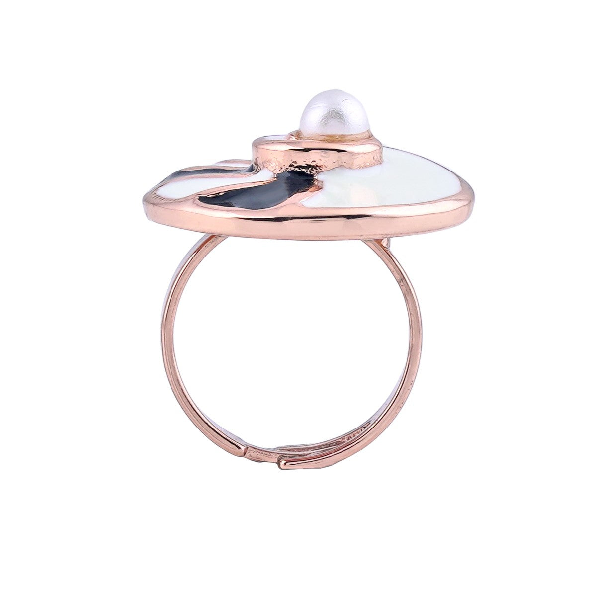 Estele Rose Gold Plated Stunning Finger Ring for Women